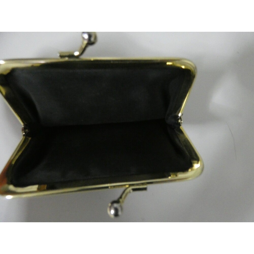 Vintage Buxton Dark Blue Leather Coin Purse Pouch 5" Kiss Lock Front Flap 1950s - Picture 4 of 7
